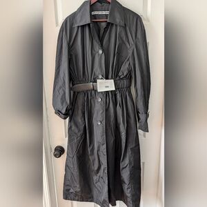 Alexander Wang Black Coat with Integrated Belt